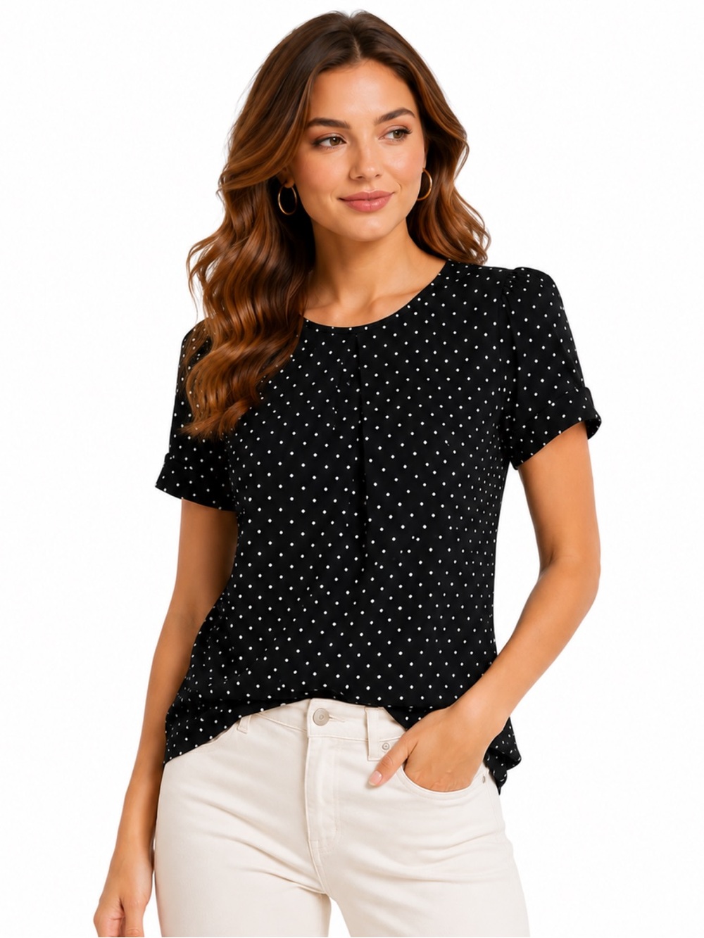 Philosophy Republic Clothing Black & White Polka Dot Blouse – Size M